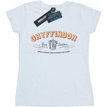 Abbigliamento Donna T-shirts a maniche lunghe Harry Potter Gryffindor Team Quidditch Bianco
