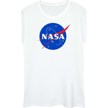 Abbigliamento Donna T-shirts a maniche lunghe Nasa Classic Insignia Logo Bianco