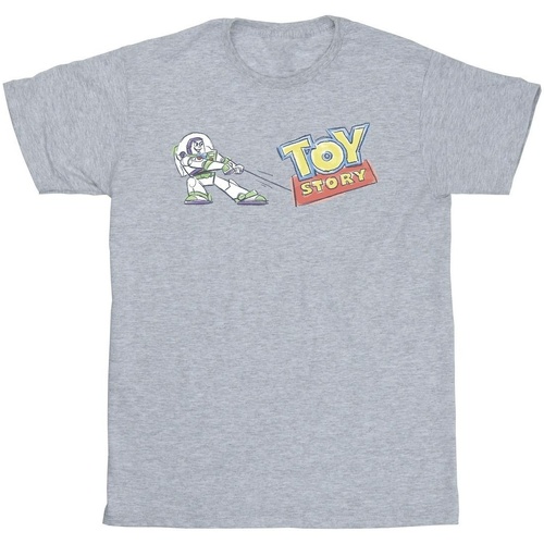 Abbigliamento Uomo T-shirts a maniche lunghe Disney Toy Story Buzz Pulling Logo Grigio