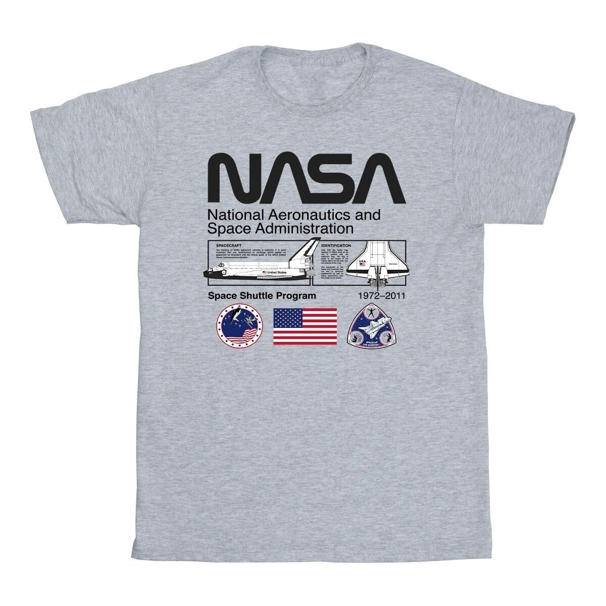 Abbigliamento Uomo T-shirts a maniche lunghe Nasa Space Admin Grigio