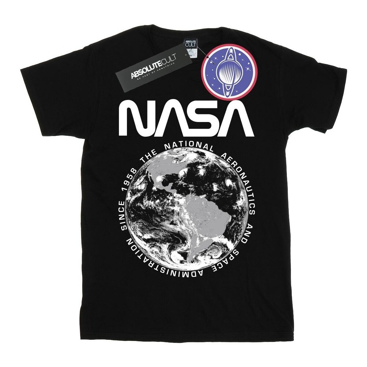 Abbigliamento Uomo T-shirts a maniche lunghe Nasa Planet Earth Nero