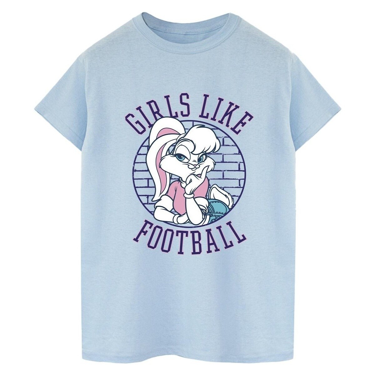 Abbigliamento Donna T-shirts a maniche lunghe Dessins Animés Lola Bunny Girls Like Football Blu
