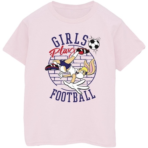 Abbigliamento Donna T-shirts a maniche lunghe Dessins Animés Lola Bunny Girls Play Football Rosso