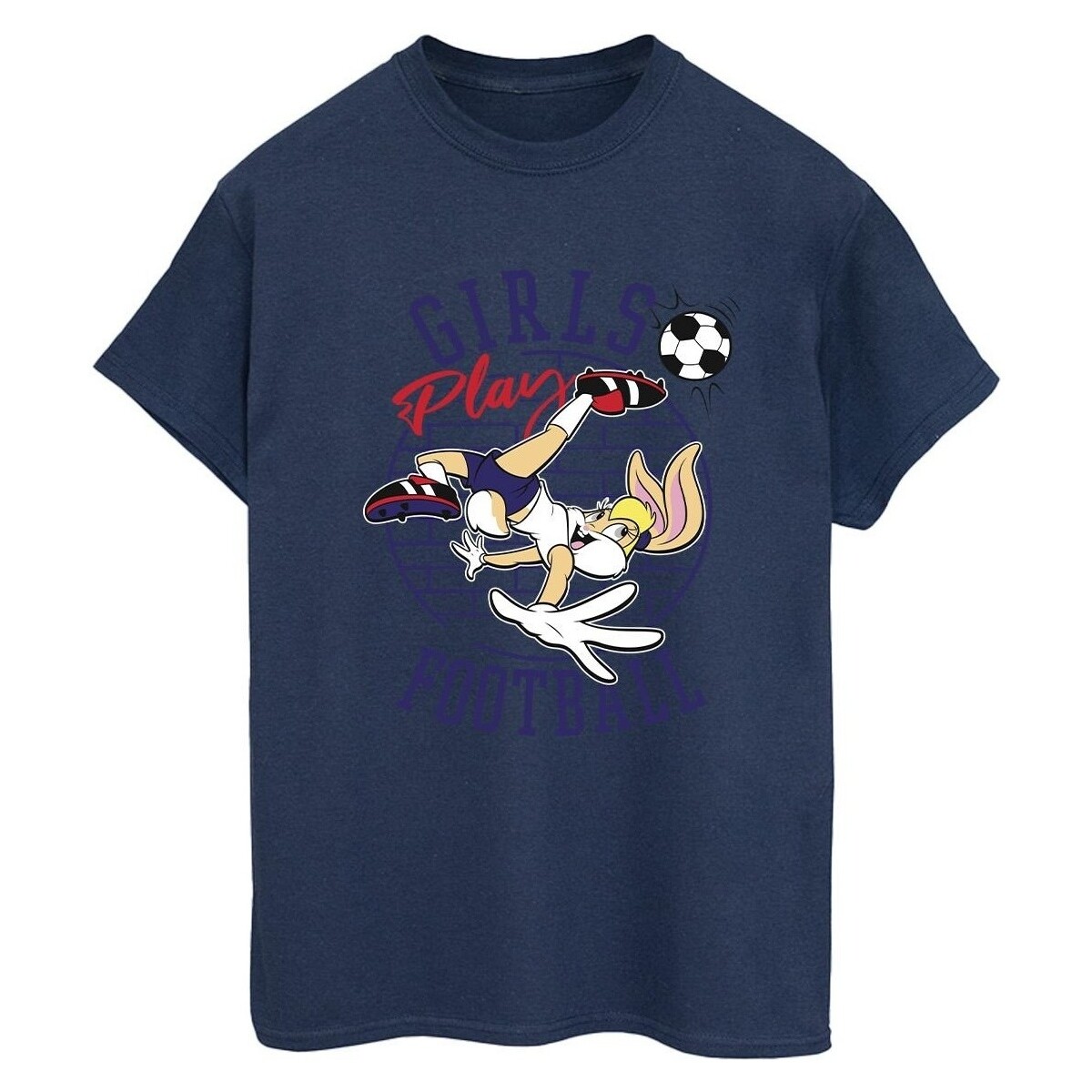 Abbigliamento Donna T-shirts a maniche lunghe Dessins Animés Lola Bunny Girls Play Football Blu