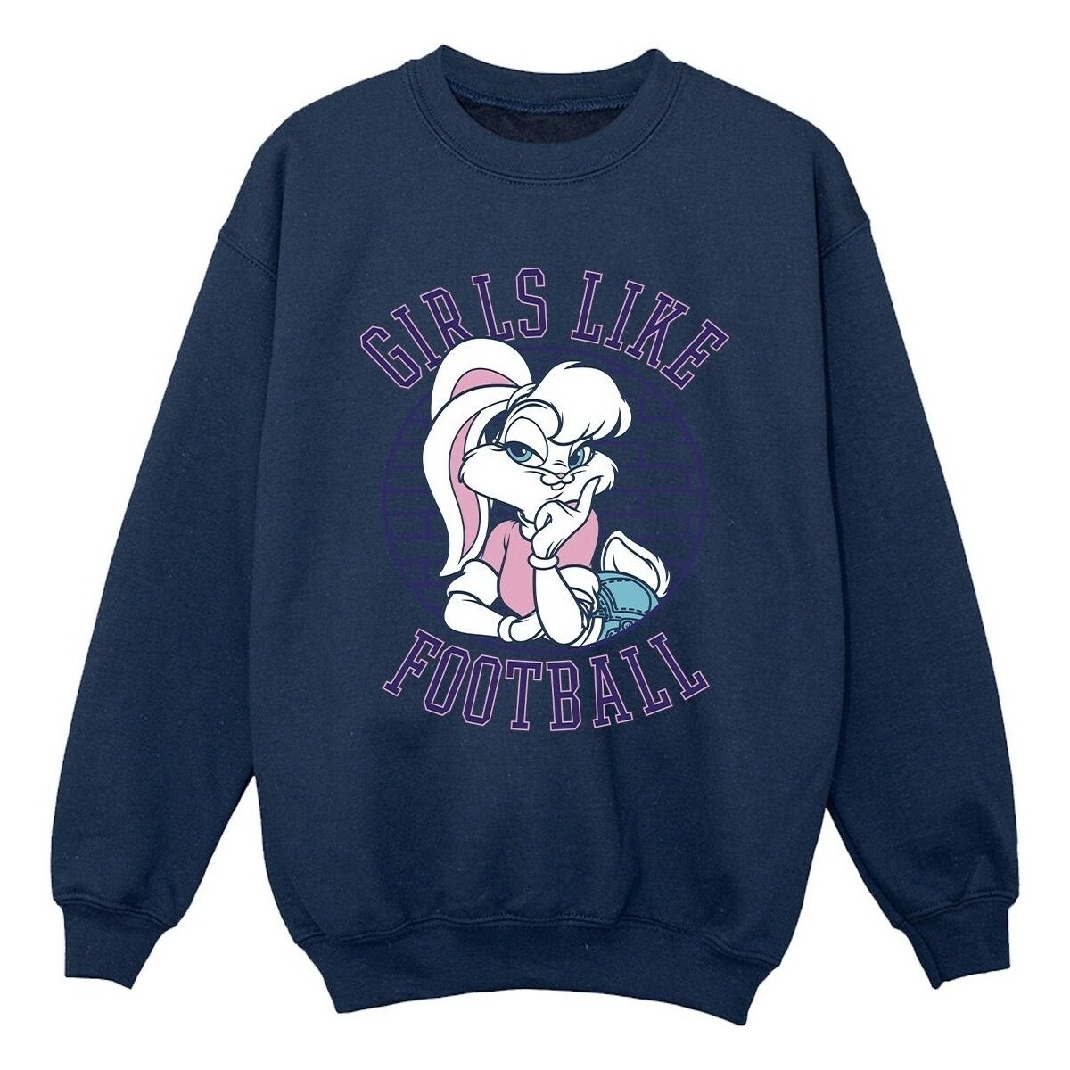 Abbigliamento Bambino Felpe Dessins Animés Lola Bunny Girls Like Football Blu