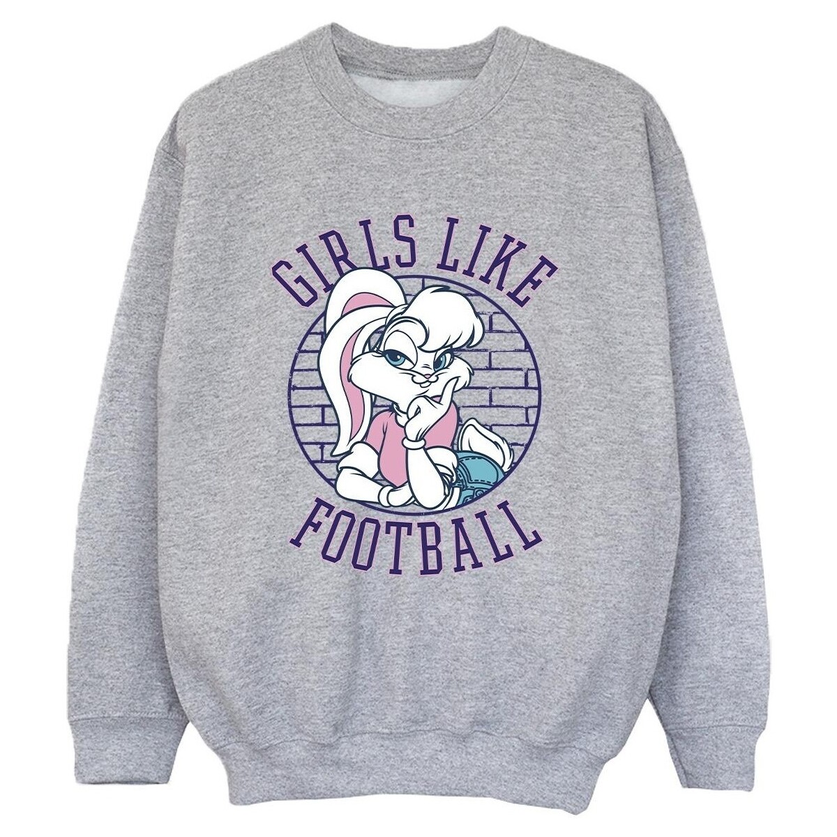 Abbigliamento Bambino Felpe Dessins Animés Lola Bunny Girls Like Football Grigio