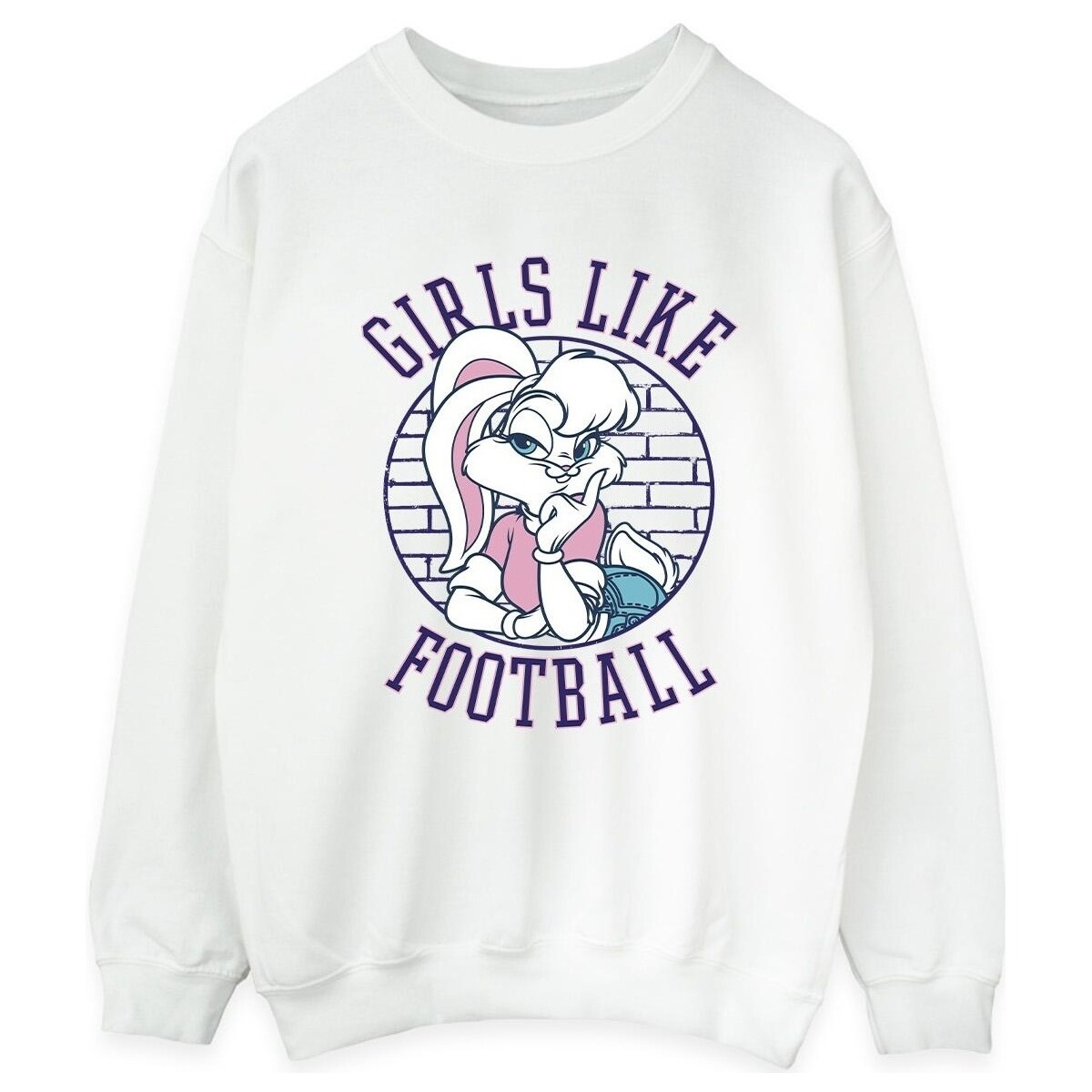 Abbigliamento Donna Felpe Dessins Animés Lola Bunny Girls Like Football Bianco