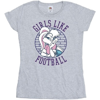 Abbigliamento Donna T-shirts a maniche lunghe Dessins Animés Lola Bunny Girls Like Football Grigio