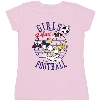 Abbigliamento Donna T-shirts a maniche lunghe Dessins Animés Lola Bunny Girls Play Football Rosso