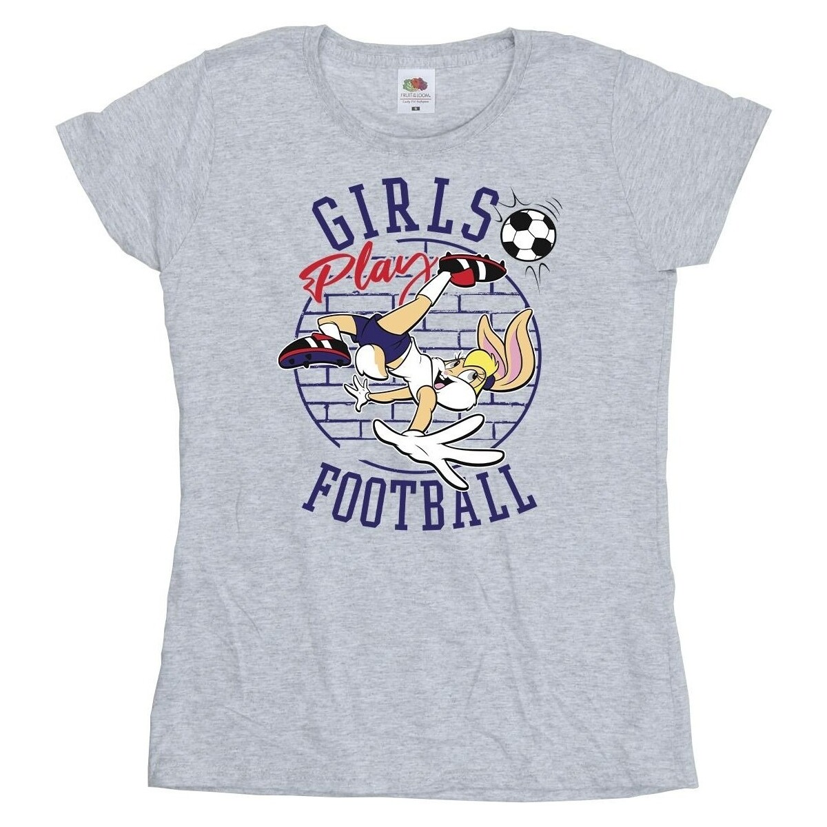 Abbigliamento Donna T-shirts a maniche lunghe Dessins Animés Lola Bunny Girls Play Football Grigio