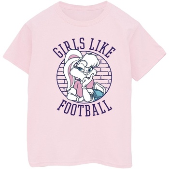 Abbigliamento Bambino T-shirt & Polo Dessins Animés Lola Bunny Girls Like Football Rosso
