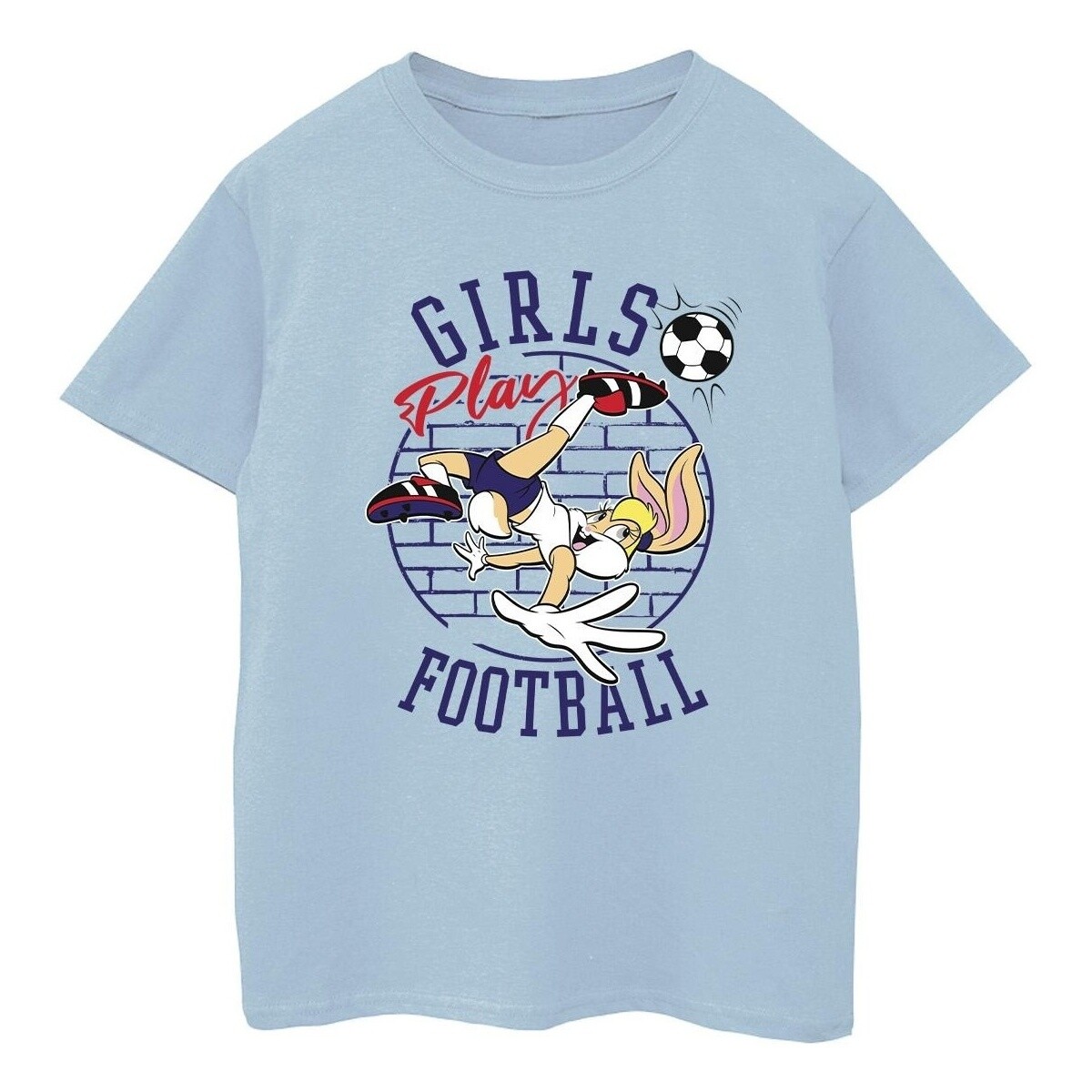 Abbigliamento Bambino T-shirt maniche corte Dessins Animés Lola Bunny Girls Play Football Blu