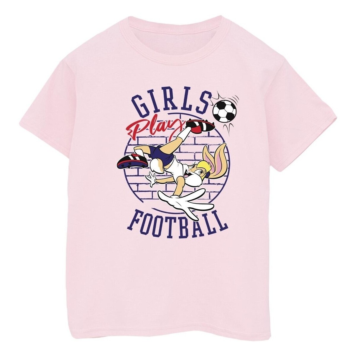 Abbigliamento Bambino T-shirt maniche corte Dessins Animés Lola Bunny Girls Play Football Rosso