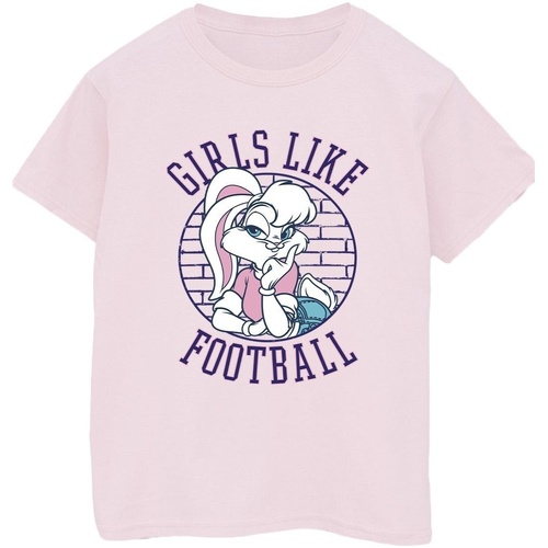 Abbigliamento Uomo T-shirts a maniche lunghe Dessins Animés Lola Bunny Girls Like Football Rosso