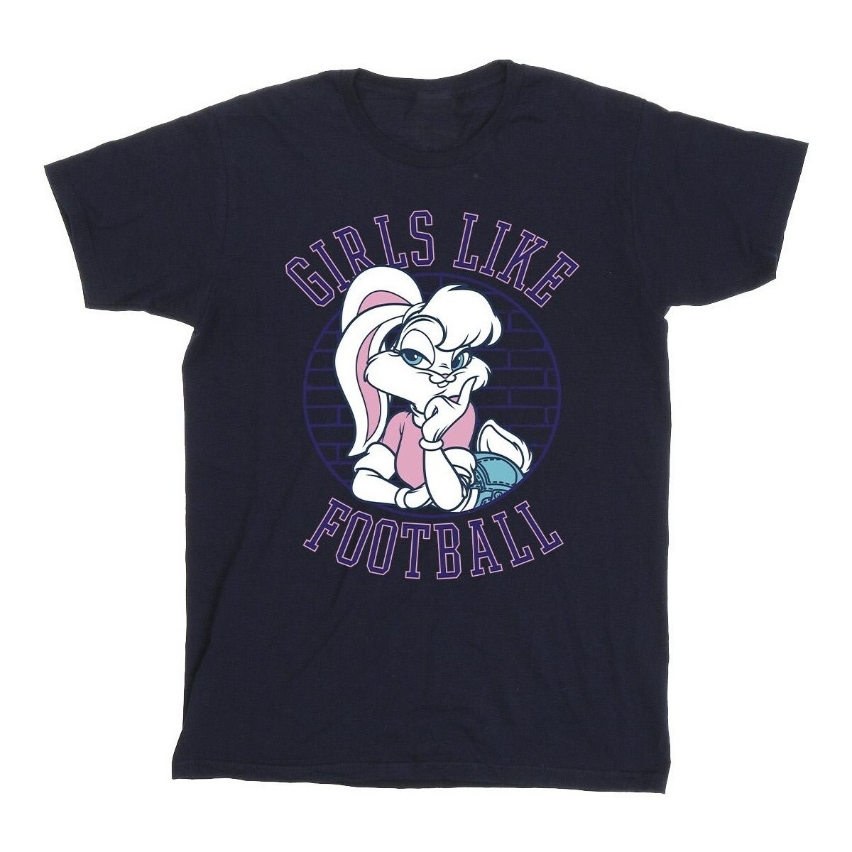 Abbigliamento Uomo T-shirts a maniche lunghe Dessins Animés Lola Bunny Girls Like Football Blu