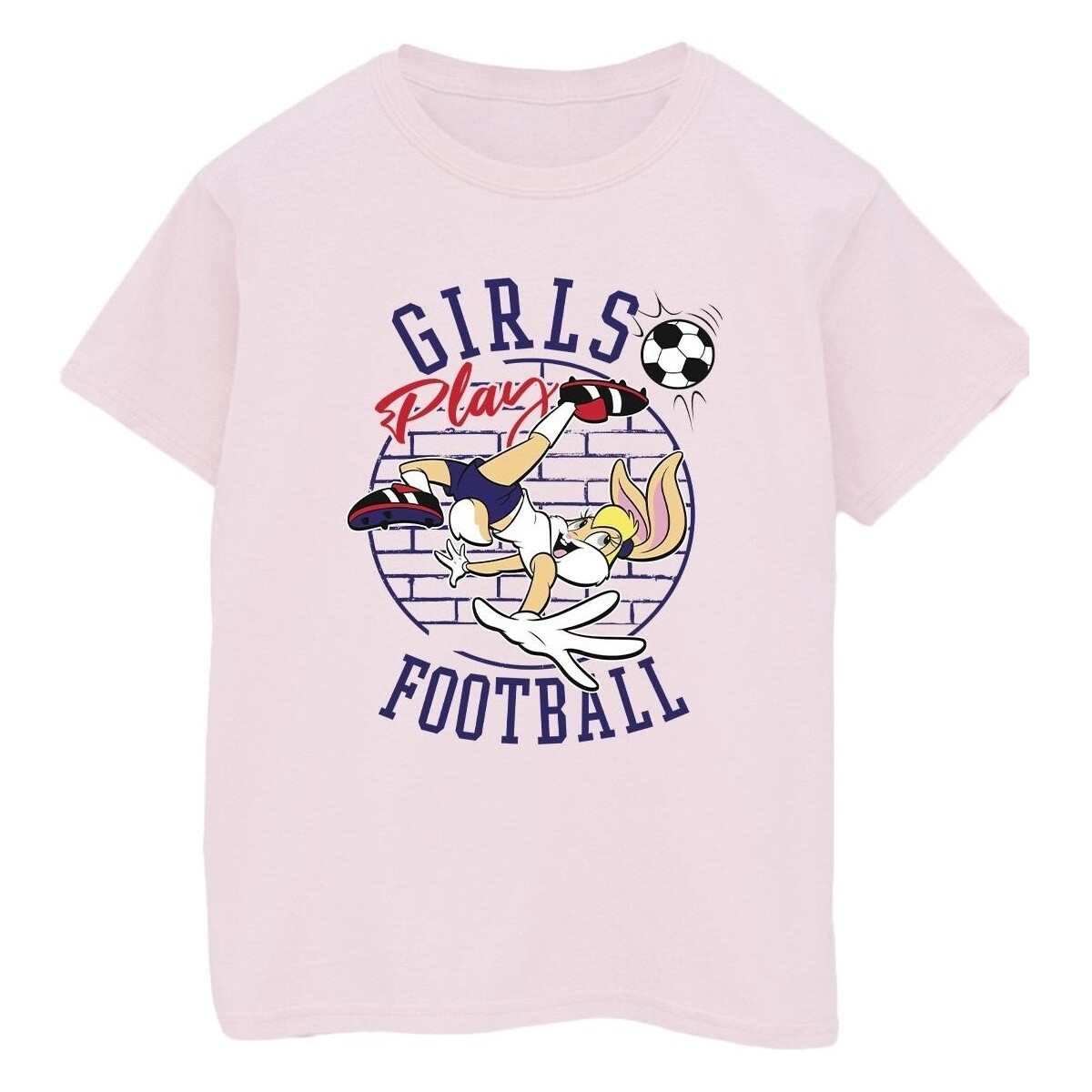 Abbigliamento Uomo T-shirts a maniche lunghe Dessins Animés Lola Bunny Girls Play Football Rosso