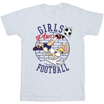 Abbigliamento Uomo T-shirts a maniche lunghe Dessins Animés Lola Bunny Girls Play Football Bianco
