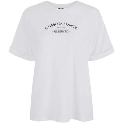 Abbigliamento Donna T-shirt & Polo Elisabetta Franchi T-Shirt e Polo Donna  MA02341E2 270 Bianco Bianco