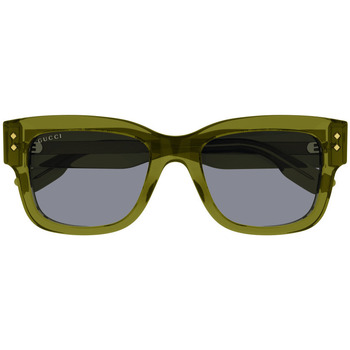 Gucci GG1217S Occhiali da sole, Verde/Grigio, 53 mm Verde