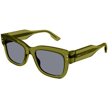 Gucci GG1217S Occhiali da sole, Verde/Grigio, 53 mm Verde