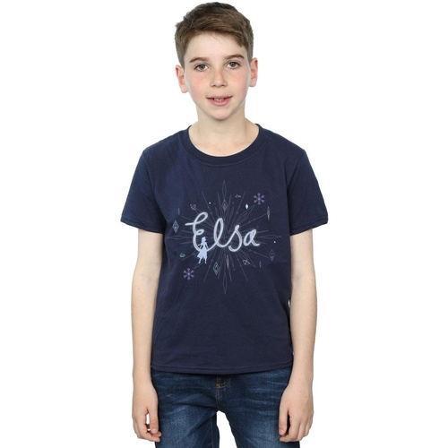 Abbigliamento Bambino T-shirt maniche corte Disney Frozen 2 Elsa Snowflake Blu
