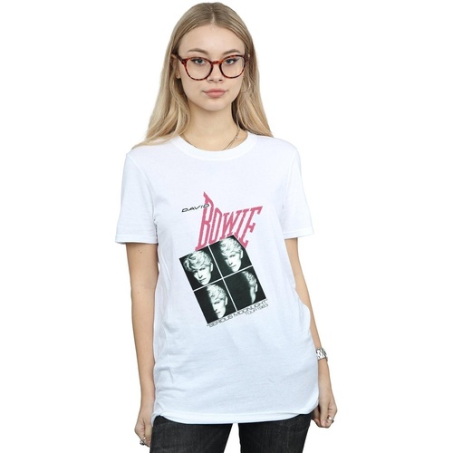 Abbigliamento Donna T-shirts a maniche lunghe David Bowie Serious Moonlight Tour 83 Bianco