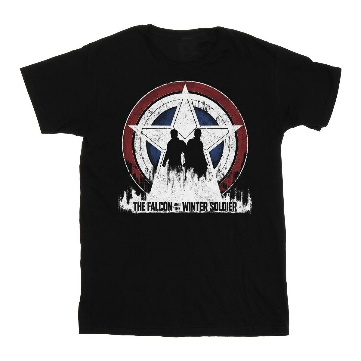 Abbigliamento Bambino T-shirt maniche corte Marvel The Falcon And The Winter Soldier Star Silhouettes Nero