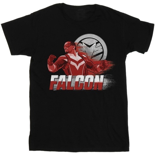 Abbigliamento Bambino T-shirt maniche corte Marvel The Falcon And The Winter Soldier Falcon Red Fury Nero