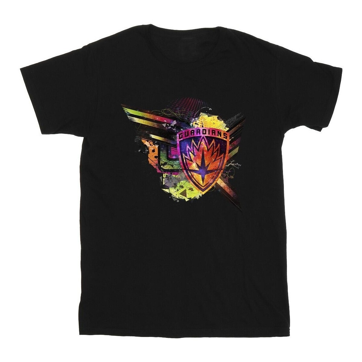 Abbigliamento Bambino T-shirt maniche corte Marvel Guardians Of The Galaxy Abstract Shield Chest Nero
