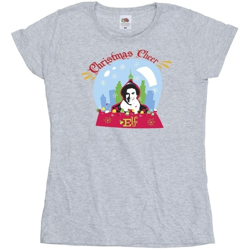 Abbigliamento Donna T-shirts a maniche lunghe Elf Christmas Snowglobe Grigio