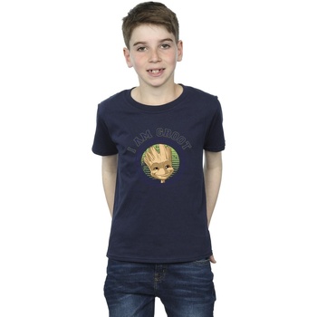 Abbigliamento Bambino T-shirt maniche corte Guardians Of The Galaxy Groot Varsity Blu