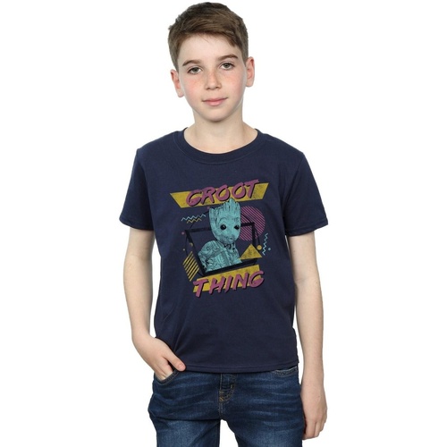 Abbigliamento Bambino T-shirt maniche corte Marvel Guardians Of The Galaxy Vol. 2 Groot Thing Blu