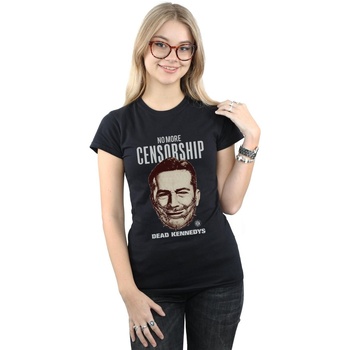 Abbigliamento Donna T-shirts a maniche lunghe Dead Kennedys No More Censorship Nero