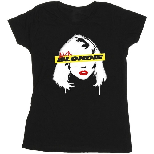 Abbigliamento Donna T-shirts a maniche lunghe Blondie Face Graffiti Nero