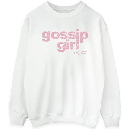 Abbigliamento Donna Felpe Gossip Girl Swirl Logo Bianco