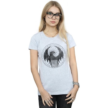 Abbigliamento Donna T-shirts a maniche lunghe Fantastic Beasts Distressed Magical Congress Grigio