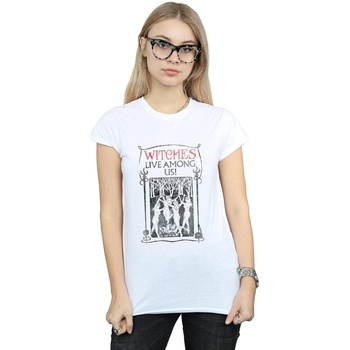 Abbigliamento Donna T-shirts a maniche lunghe Fantastic Beasts Witches Live Among Us Bianco
