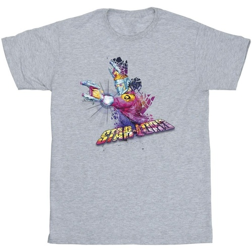 Abbigliamento Bambina T-shirts a maniche lunghe Marvel Guardians Of The Galaxy Abstract Star Lord Grigio