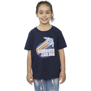 Abbigliamento Bambina T-shirts a maniche lunghe Guardians Of The Galaxy Badge Rocket Blu
