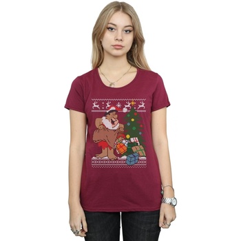 Abbigliamento Donna T-shirts a maniche lunghe The Flintstones Christmas Fair Isle Multicolore