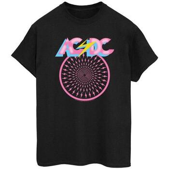 Abbigliamento Donna T-shirts a maniche lunghe Acdc Flash Circle Nero