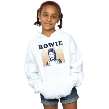 Abbigliamento Bambina Felpe David Bowie Orange Stripes Bianco