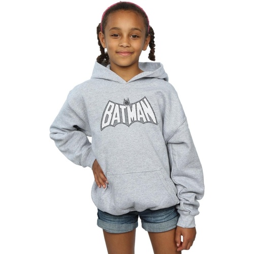 Abbigliamento Bambina Felpe Dc Comics Batman Retro Crackle Logo Grigio