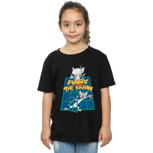 Abbigliamento Bambina T-shirts a maniche lunghe Animaniacs Pinky And The Brain Laboratory Nero