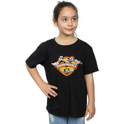Abbigliamento Bambina T-shirts a maniche lunghe Animaniacs Group Shield Nero