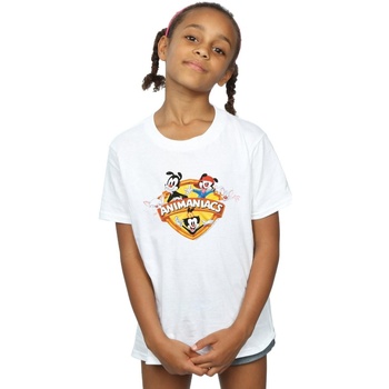 Abbigliamento Bambina T-shirts a maniche lunghe Animaniacs Group Shield Bianco