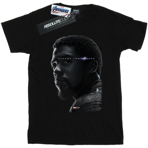 Abbigliamento Donna T-shirts a maniche lunghe Marvel Avengers Endgame Avenge The Fallen Black Panther Nero
