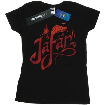 Abbigliamento Donna T-shirts a maniche lunghe Disney Aladdin Movie Jafar Flames Logo Nero