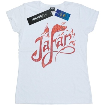 Abbigliamento Donna T-shirts a maniche lunghe Disney Aladdin Movie Jafar Flames Logo Bianco