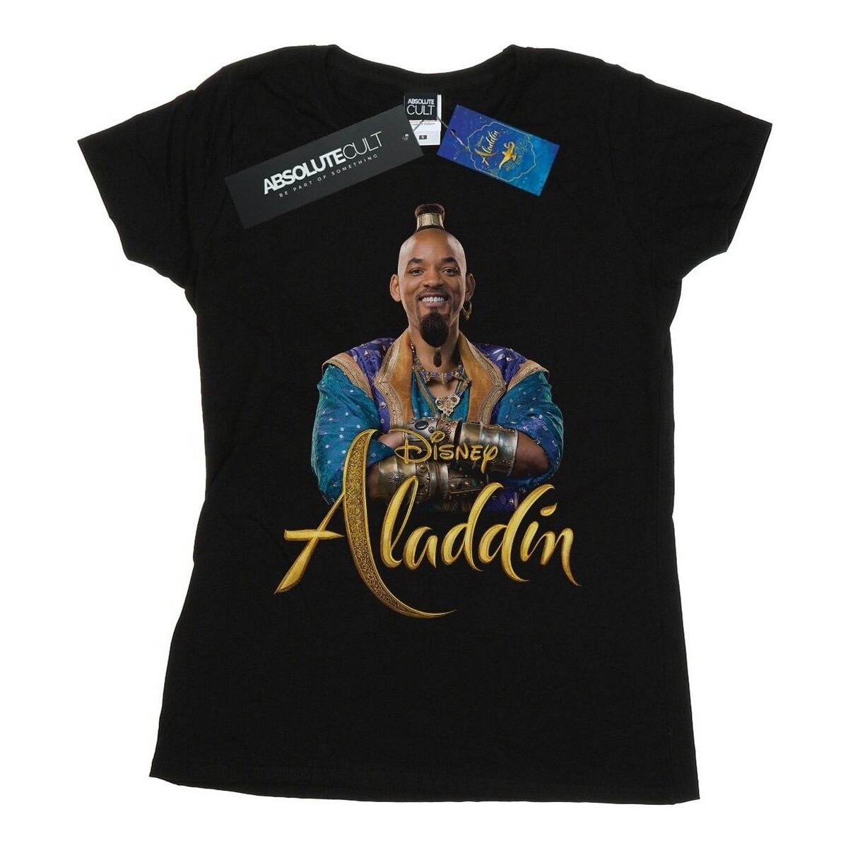 Abbigliamento Donna T-shirts a maniche lunghe Disney Aladdin Movie Genie Photo Nero